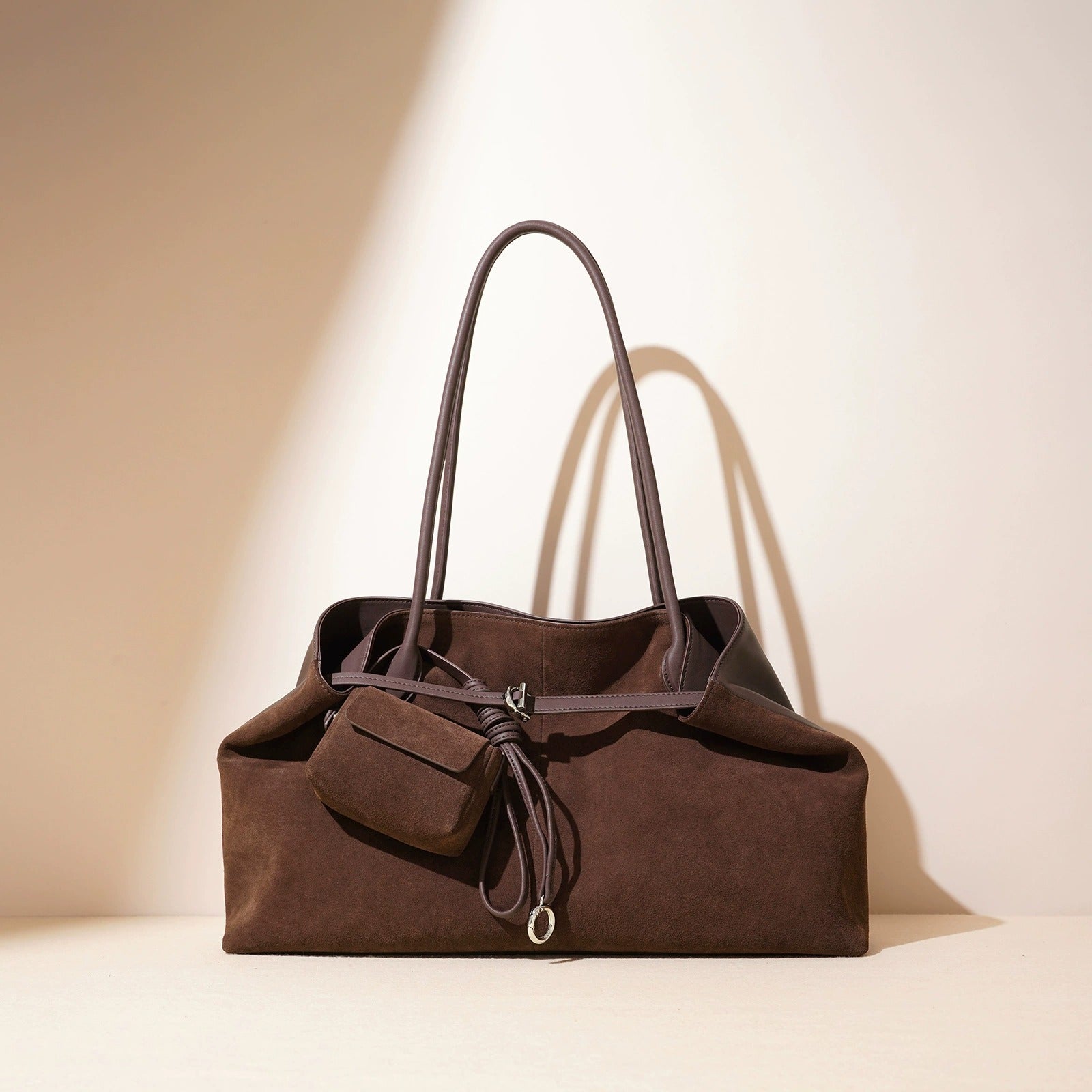 LA FORMA DUO — shoulder bag made from genuine leather and genuine suede (2 options)