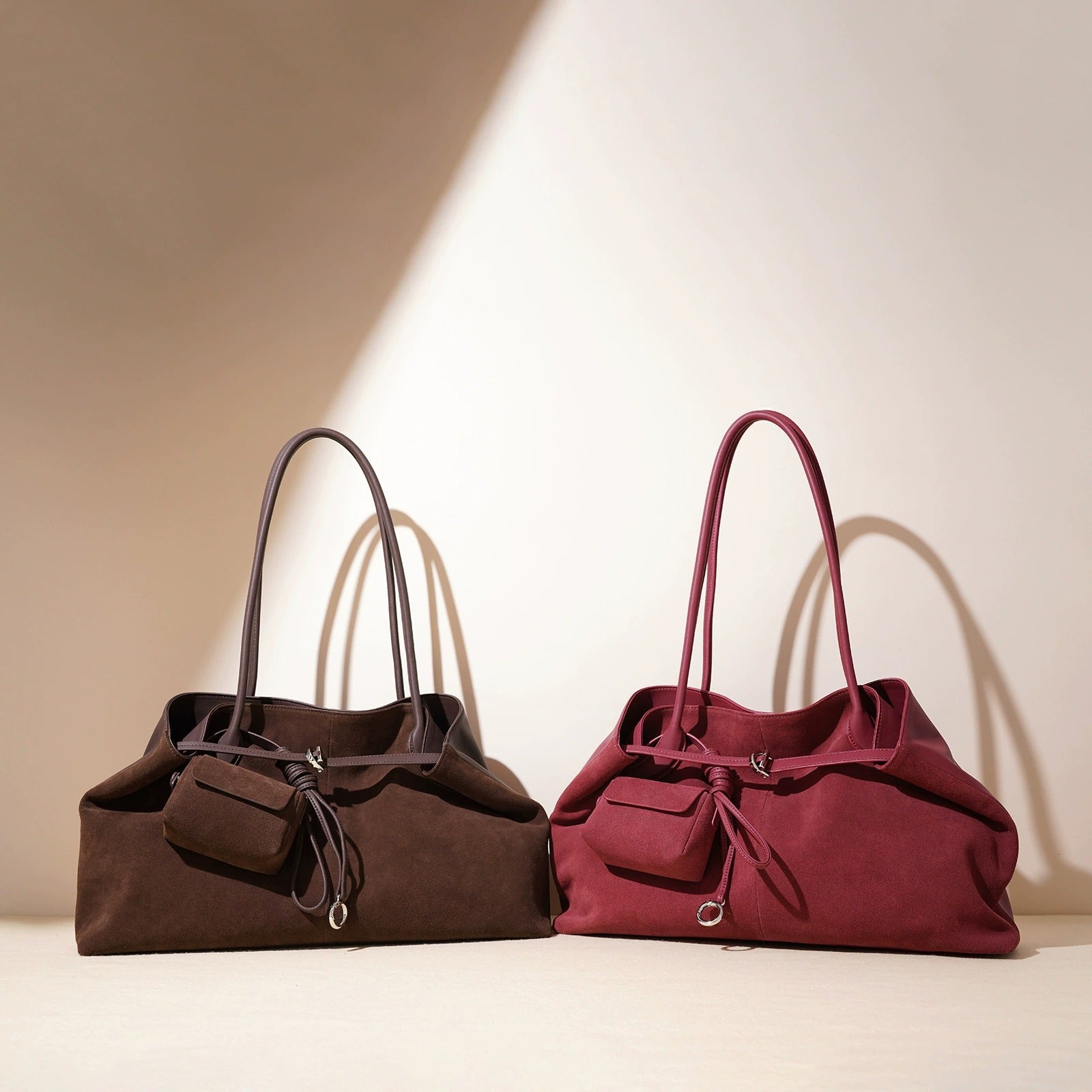 Bogdana Duo Luxe — Shoulder Bag Made from Genuine Leather and Natural Suede