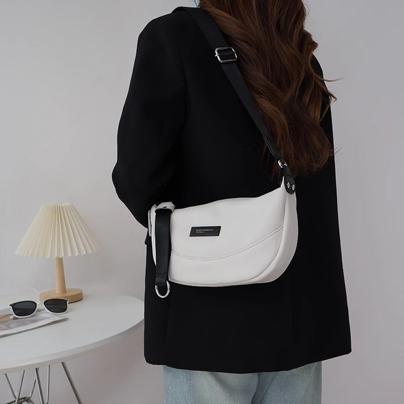 “Luna Shine” — Elegant Leather Crossbody Bag