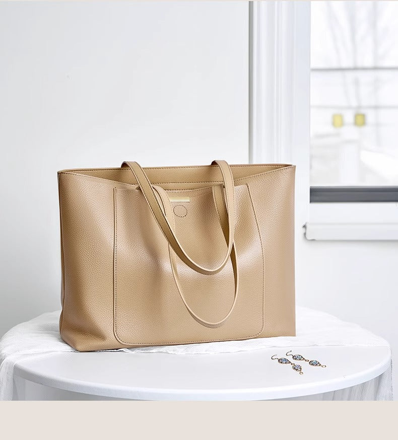 Spacious Leather Tote