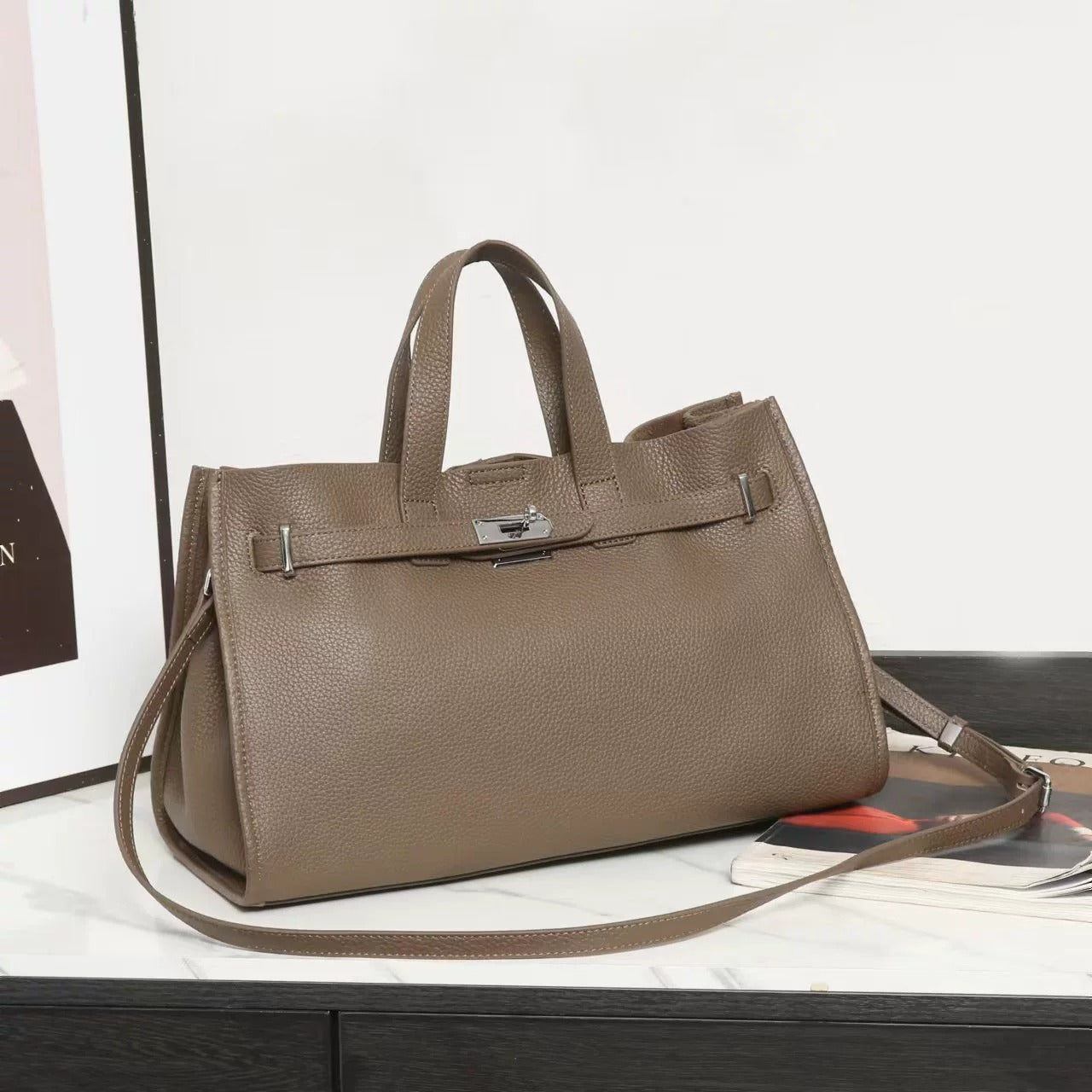 Urban Luxe — Genuine Leather Power Tote