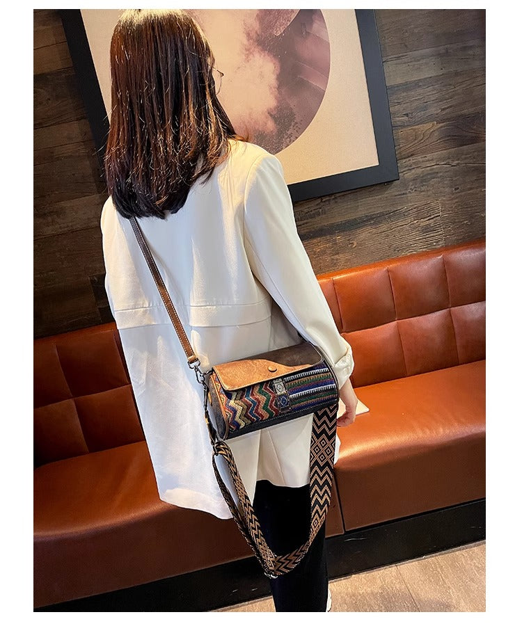 BOLD DENIM LEATHER — Crossbody That Talks Style