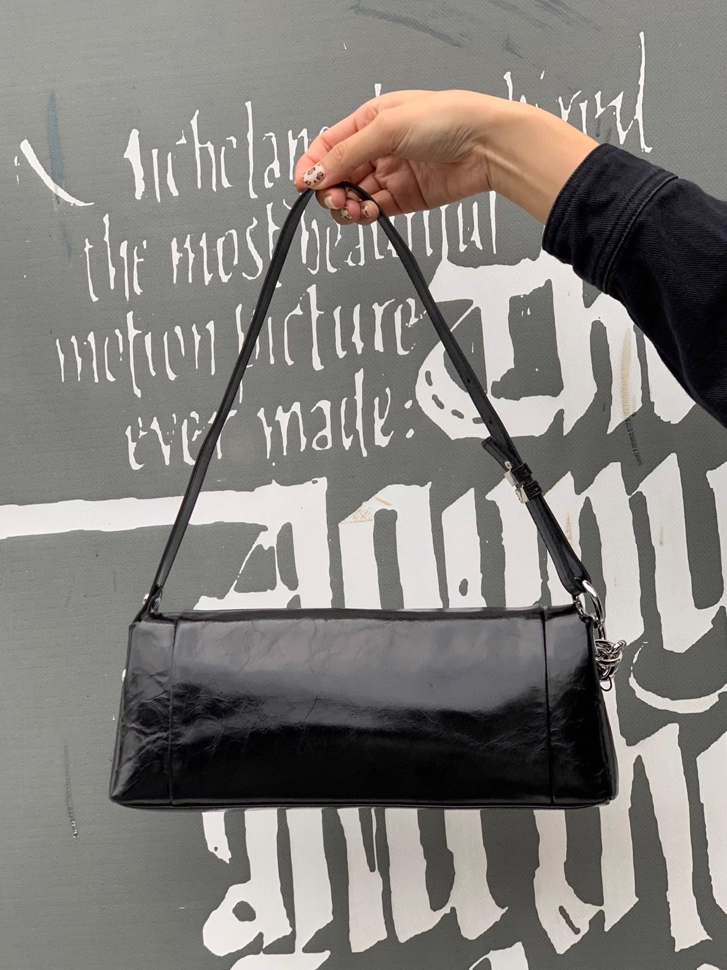 Noir Edge — Statement Leather Shoulder Bag