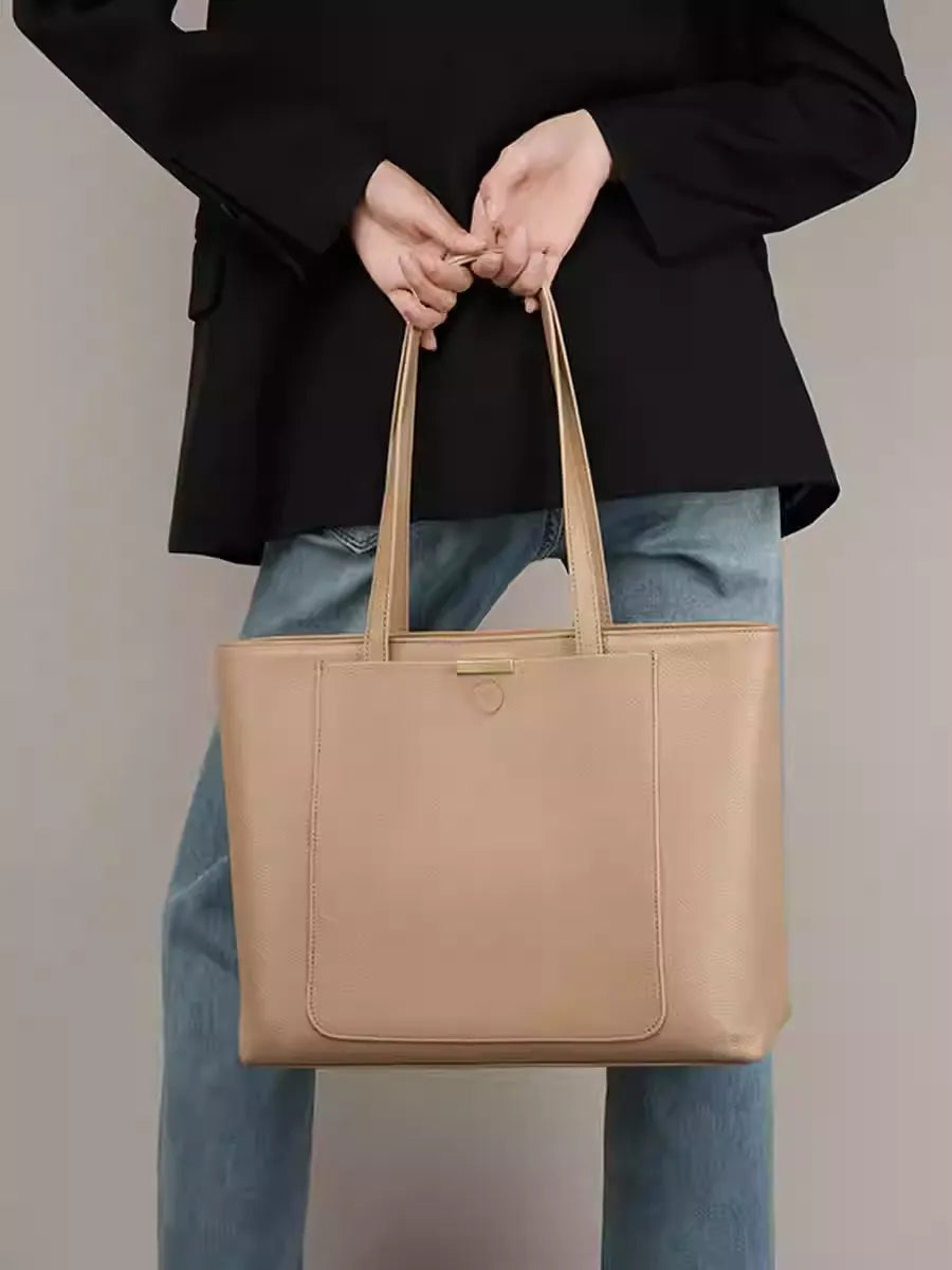 Spacious Leather Tote