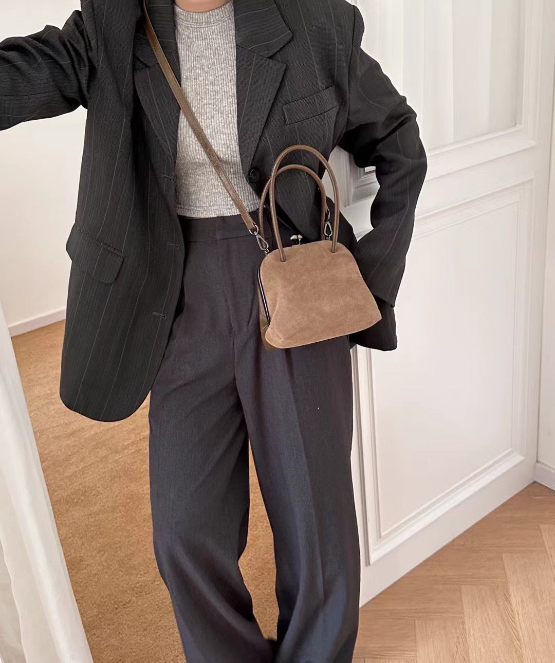 Bag “Kokosha” – Genuine Suede Handbag