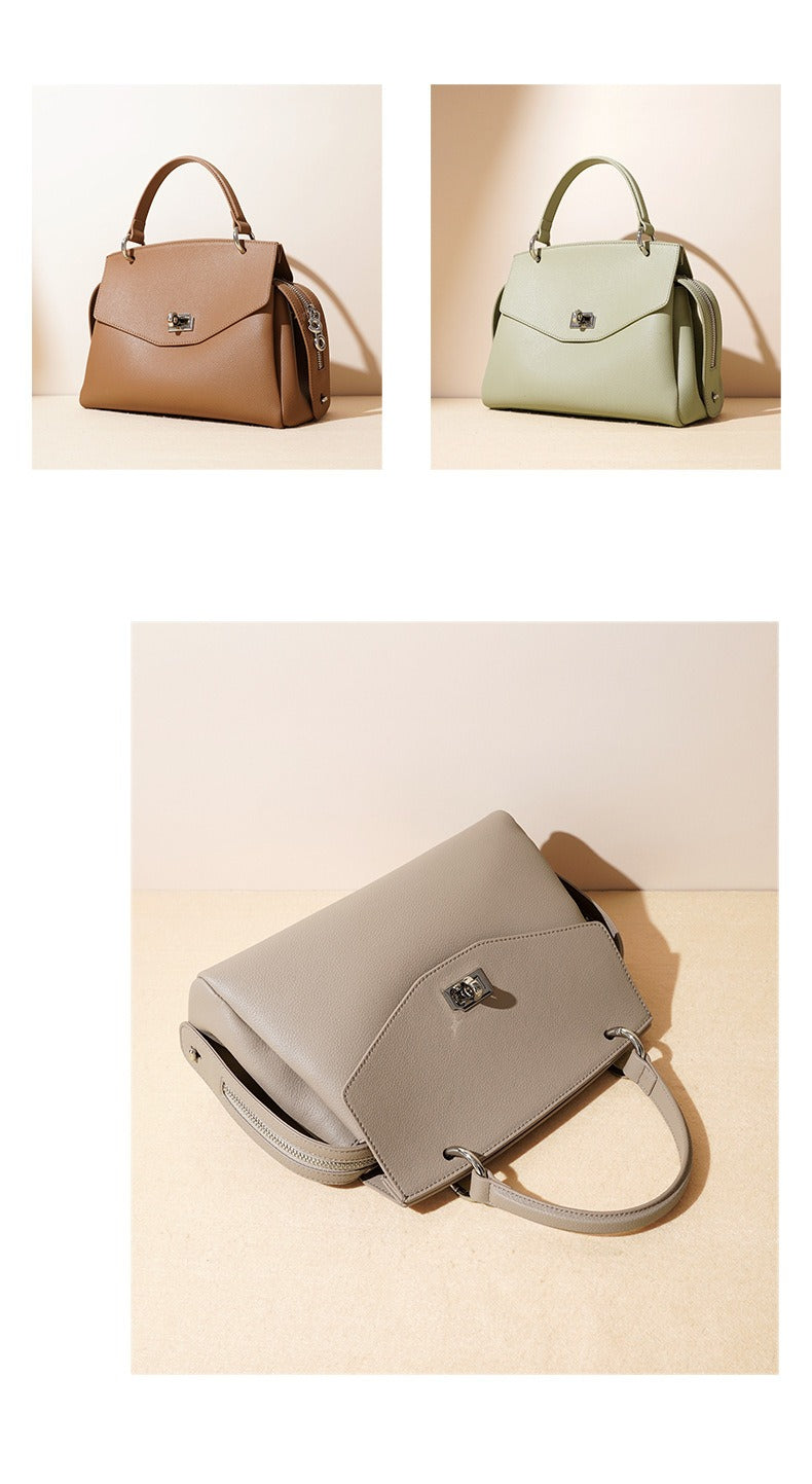 Elegance in Every Detail: Premium Genuine Leather Handbag. Women’s shoulder bag
