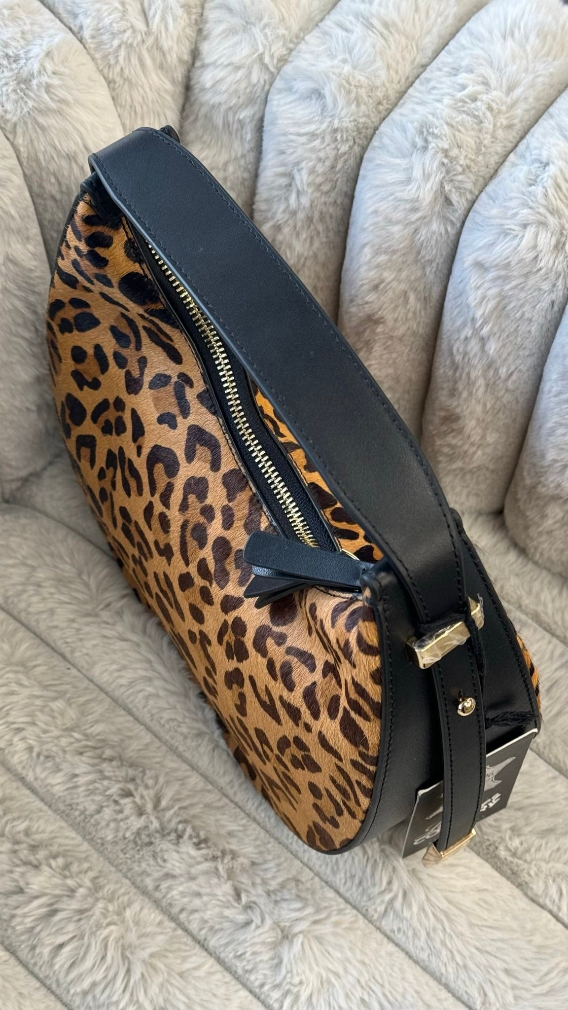 Genuine Leather and Fur Bag “Wild Elegance”