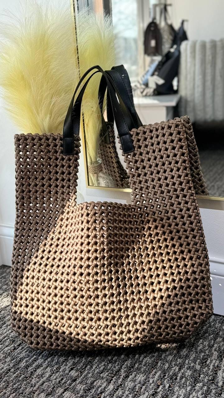 Urban Weave Shopper – Summer Woven Tote Bag