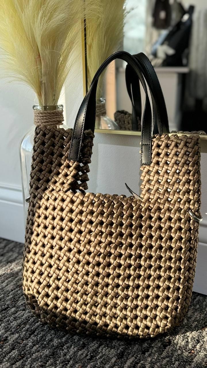 Urban Weave Shopper – Summer Woven Tote Bag