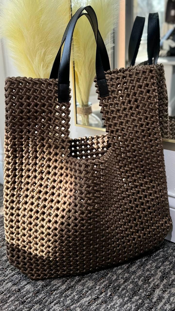 Urban Weave Shopper – Summer Woven Tote Bag