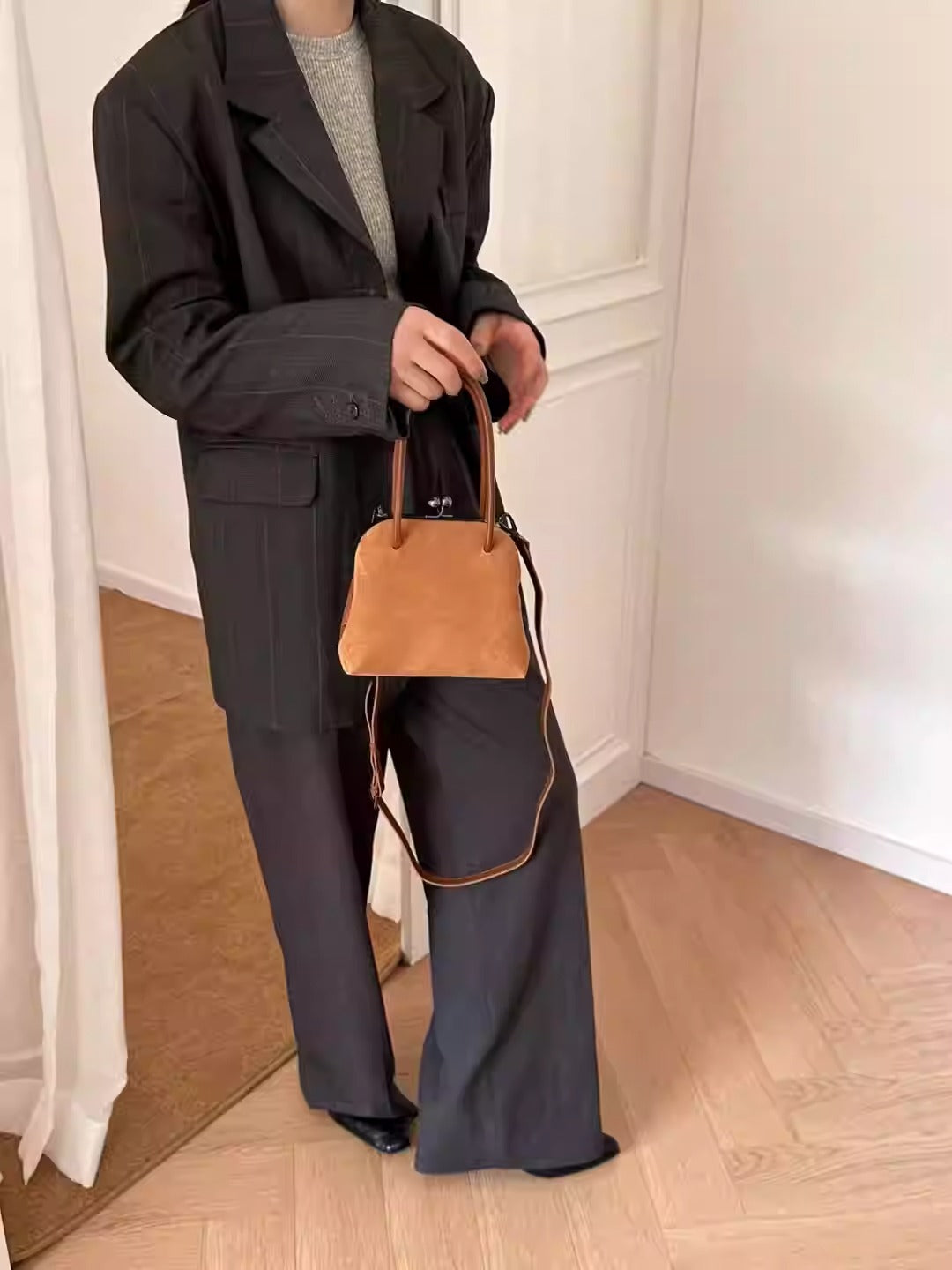 Bag “Kokosha” – Genuine Suede Handbag