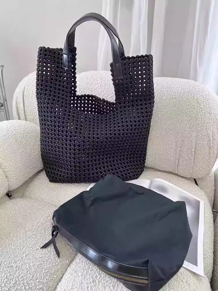 WovenGrace Shopper | Handwoven Tote by Bogdana Fashionbags