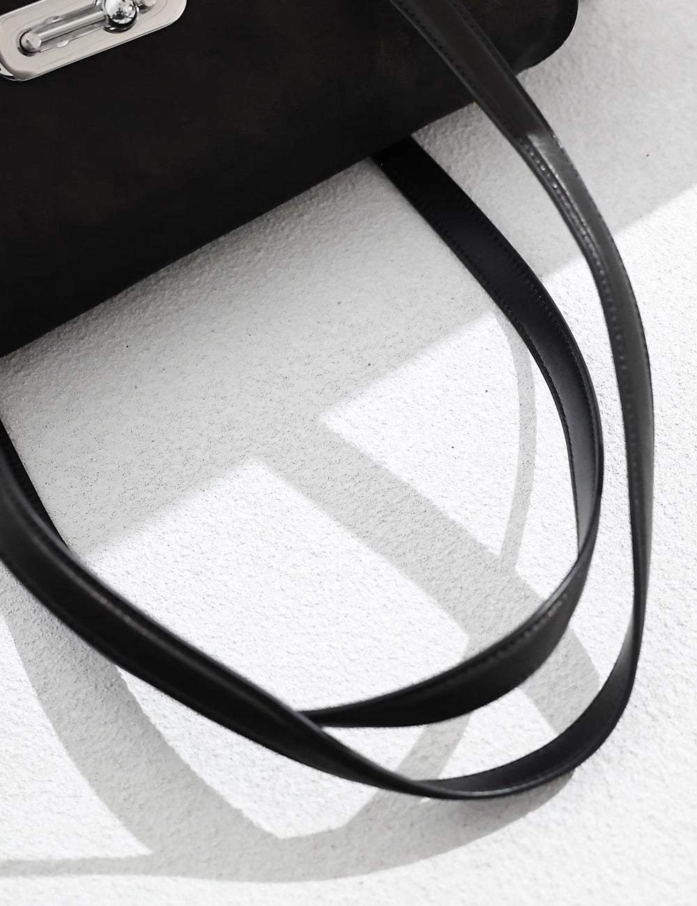 Structured Shoulder Bag – Genuine Leather & Fabric Tote for Everyday Style