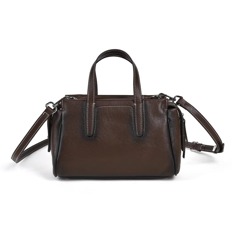 Timeless Elegance Leather Handbag with Adjustable Shoulder Strap