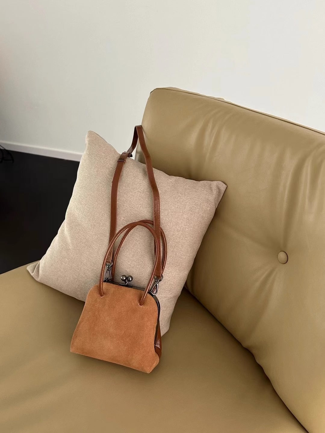 Bag “Kokosha” – Genuine Suede Handbag
