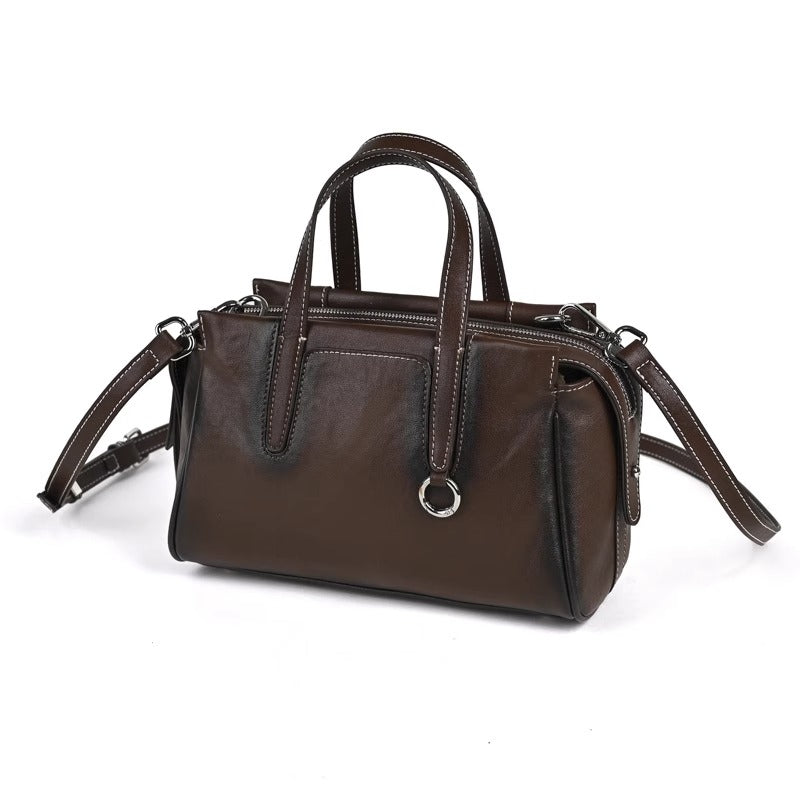 Timeless Elegance Leather Handbag with Adjustable Shoulder Strap