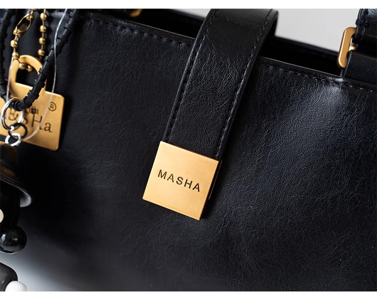 Chic Charm” – Leather Bag with Adorable Details