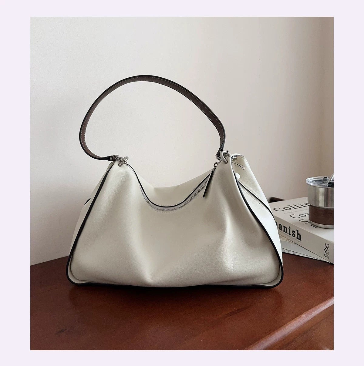 The Elara Soft Leather Shoulder Bag – Genuine Leather Hobo Bag