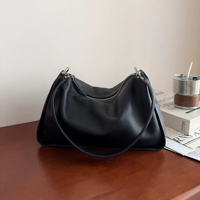 The Elara Soft Leather Shoulder Bag – Genuine Leather Hobo Bag