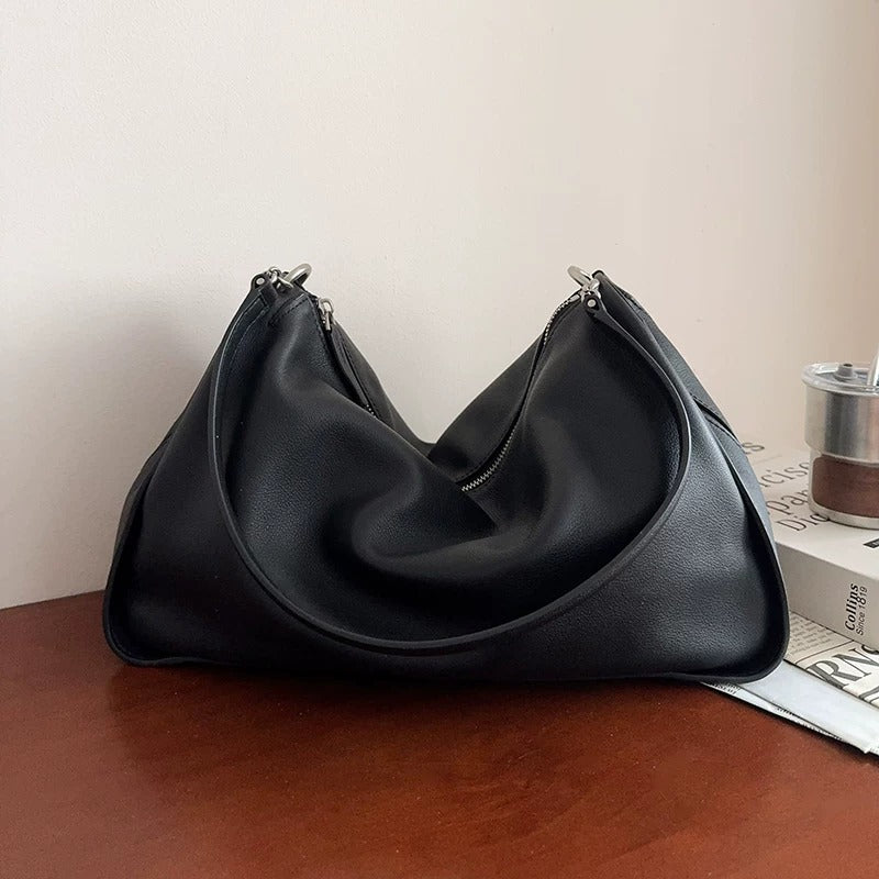 The Elara Soft Leather Shoulder Bag – Genuine Leather Hobo Bag