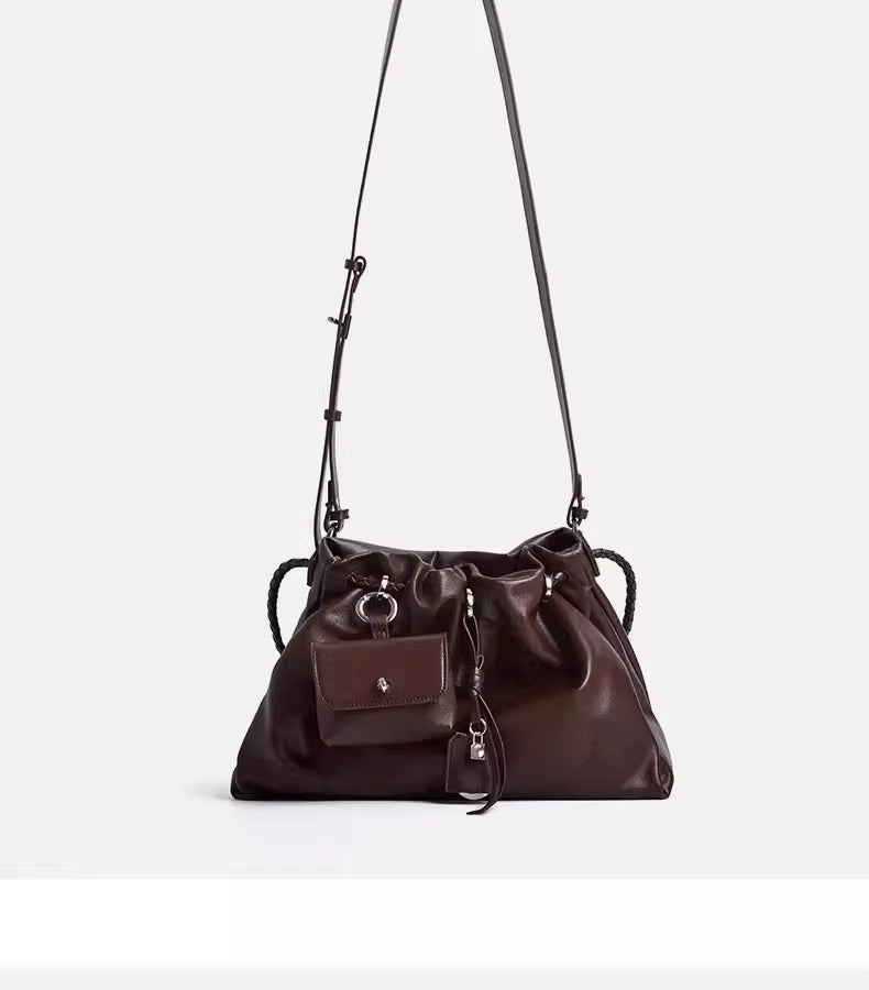 Mila Leather Bucket Bag