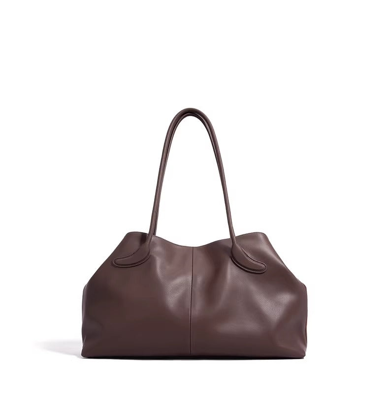 Bogdana Duo Luxe — Shoulder Bag Made from Genuine Leather and Natural Suede