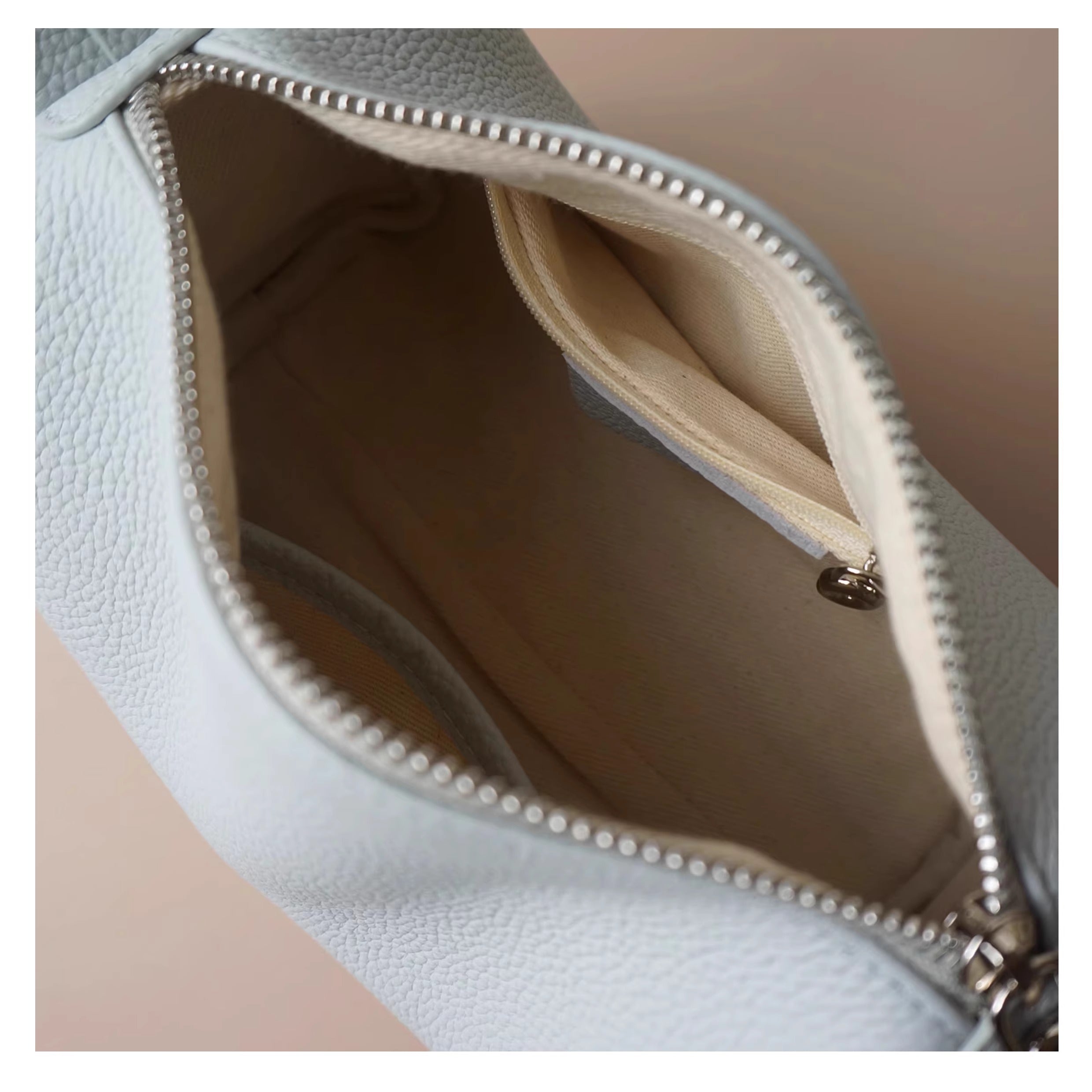 SoftDrop Grain Crossbody Bag — Compact Purse with Adjustable Long Strap
