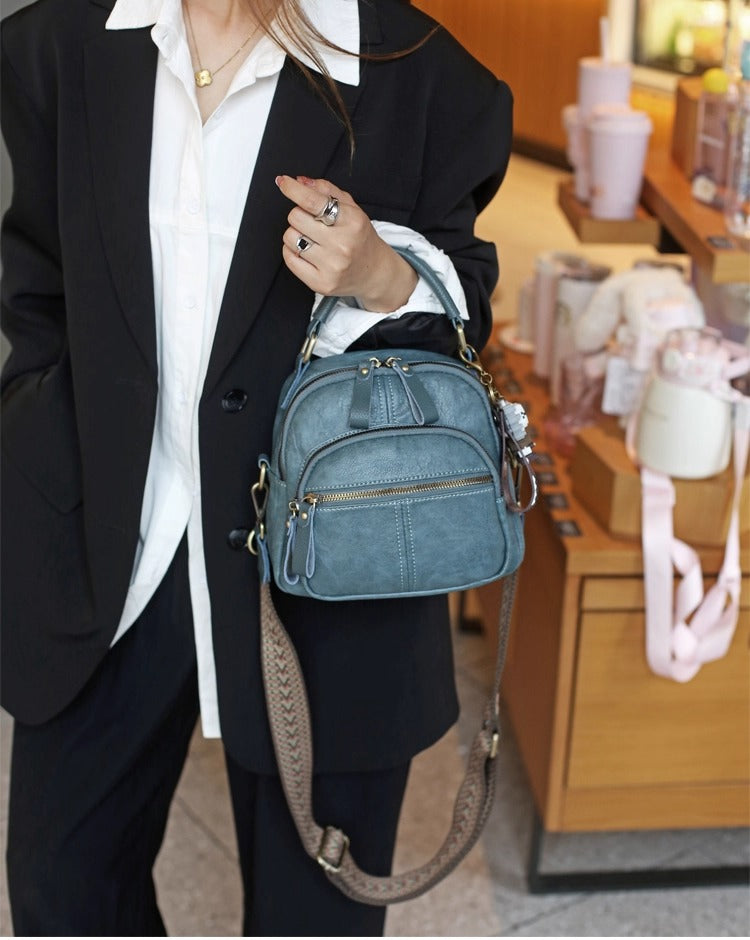 Stylish eco-leather backpack bag 👜✨