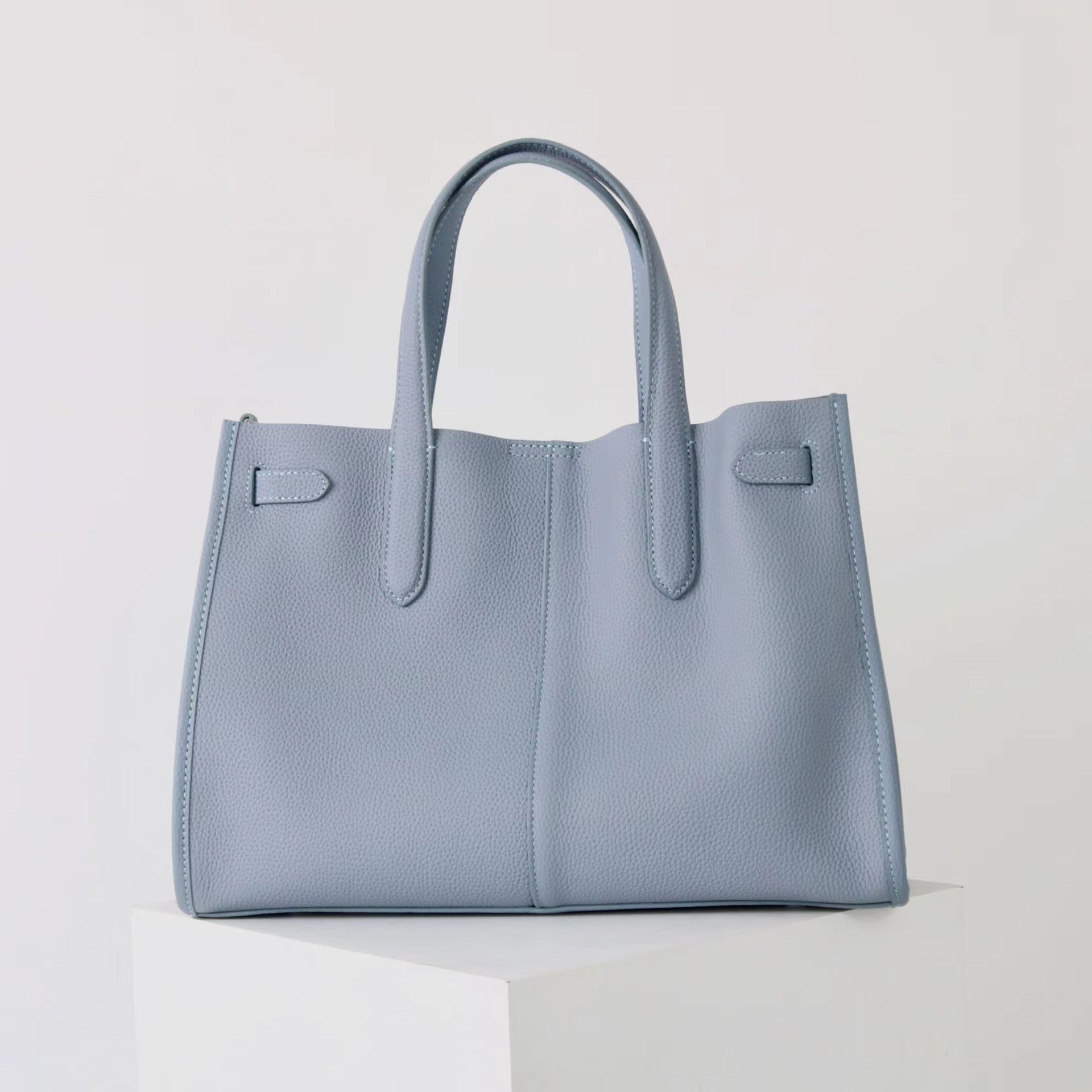 ALTANAI — genuine leather tote bag with a long adjustable strap