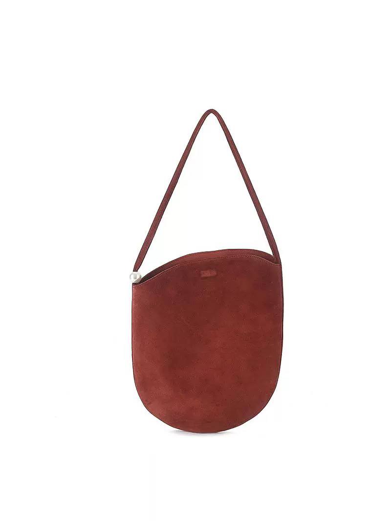 “Suede Chic” – Compact Natural Suede Shopper