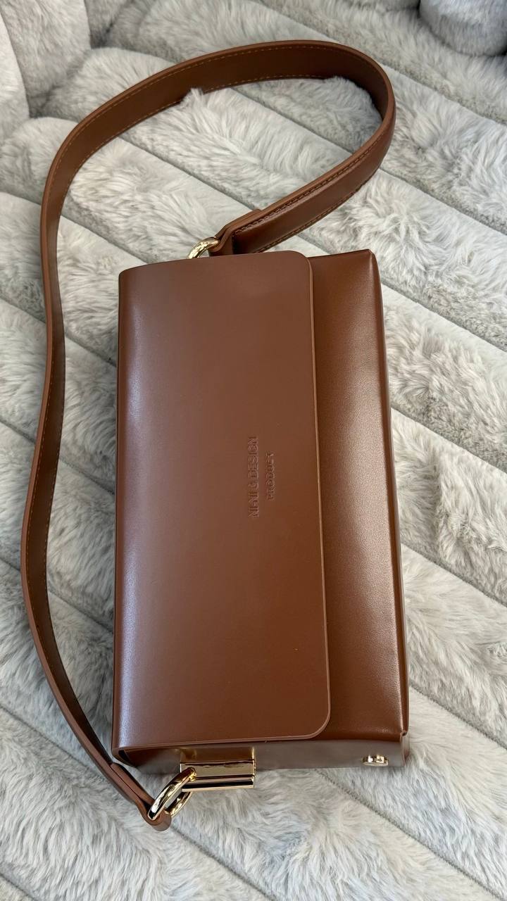 “Dual Charm” – Genuine Leather Bag with Two Straps