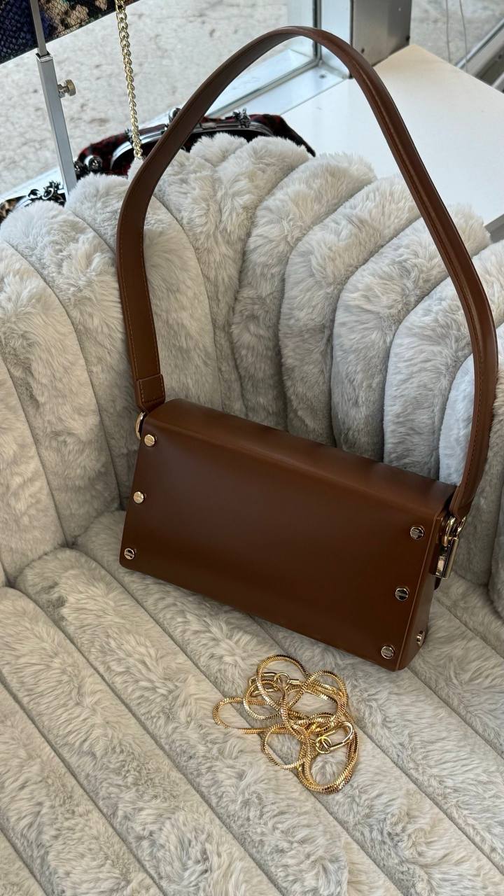 “Dual Charm” – Genuine Leather Bag with Two Straps
