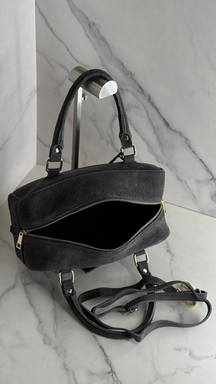 Suede Luxe. Shoulder bag.Made in Italy