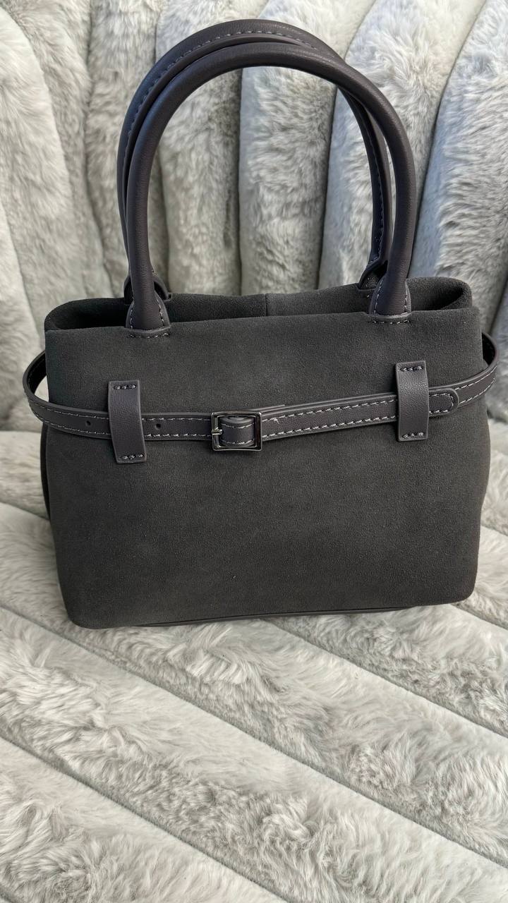 Petite Elegance โ Small Genuine Suede and Leather Bag