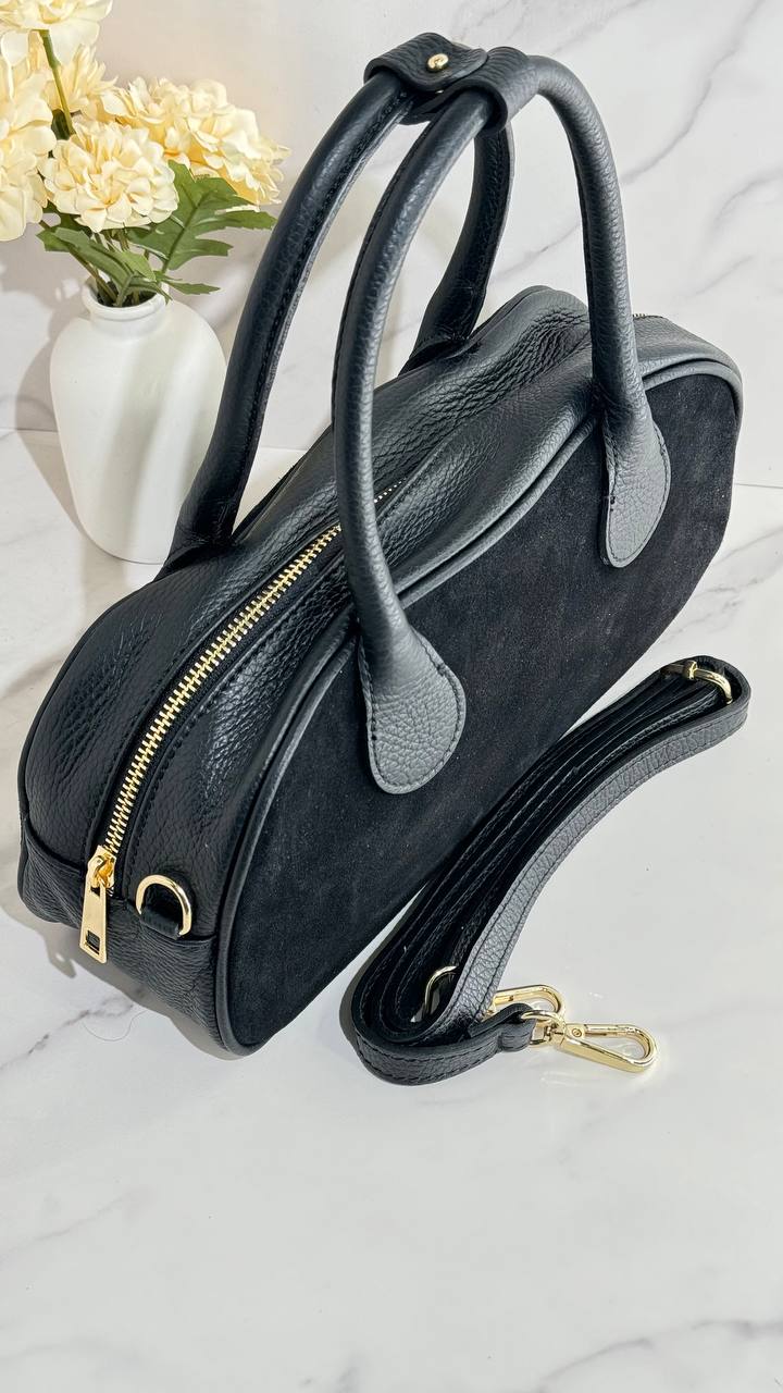 Amalfi Elegance Leather Satchel