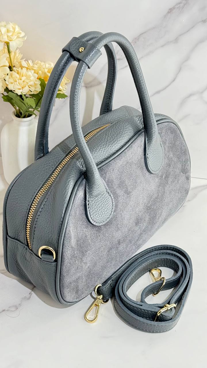 Amalfi Elegance Leather Satchel