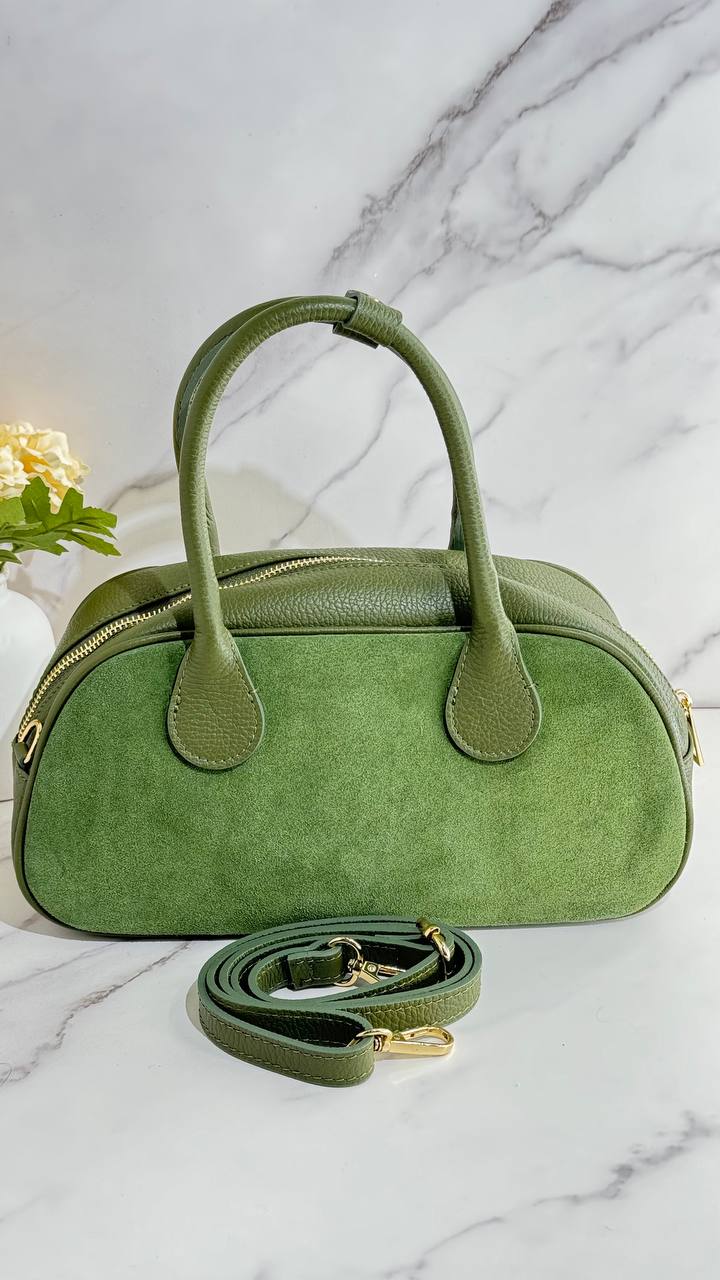 Amalfi Elegance Leather Satchel