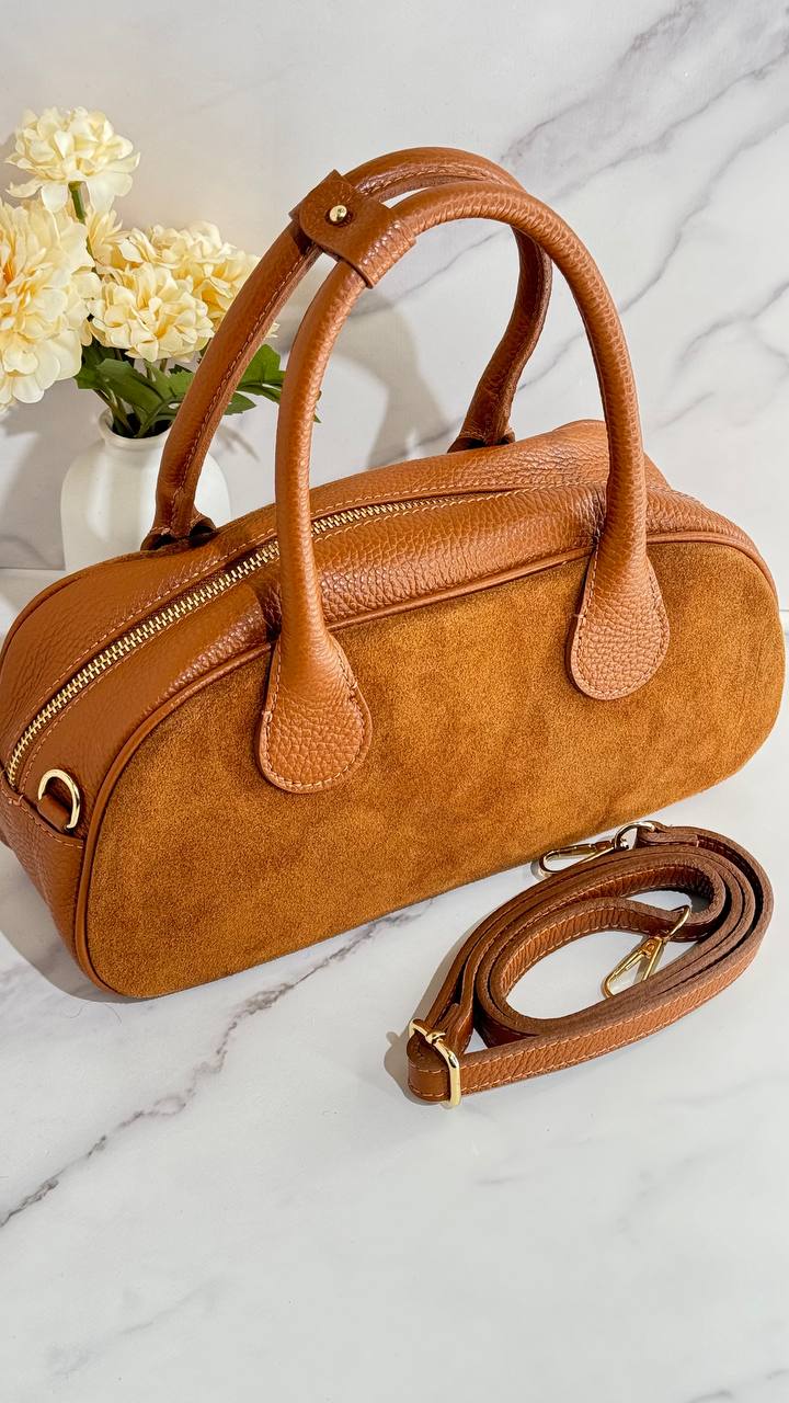 Amalfi Elegance Leather Satchel