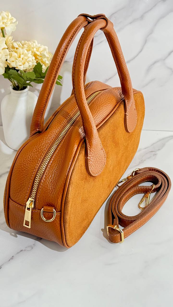 Amalfi Elegance Leather Satchel