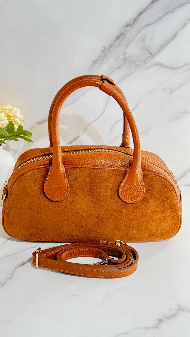 Amalfi Elegance Leather Satchel