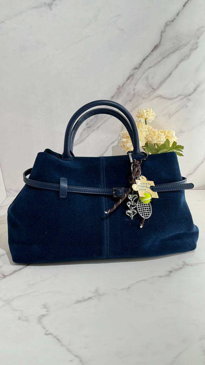 LuxeSuede – Premium Suede and Leather Handbag with Adjustable Strap