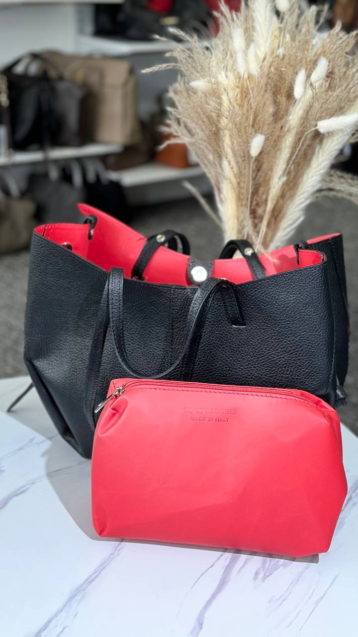 Italian genuine leather bag. Shopper