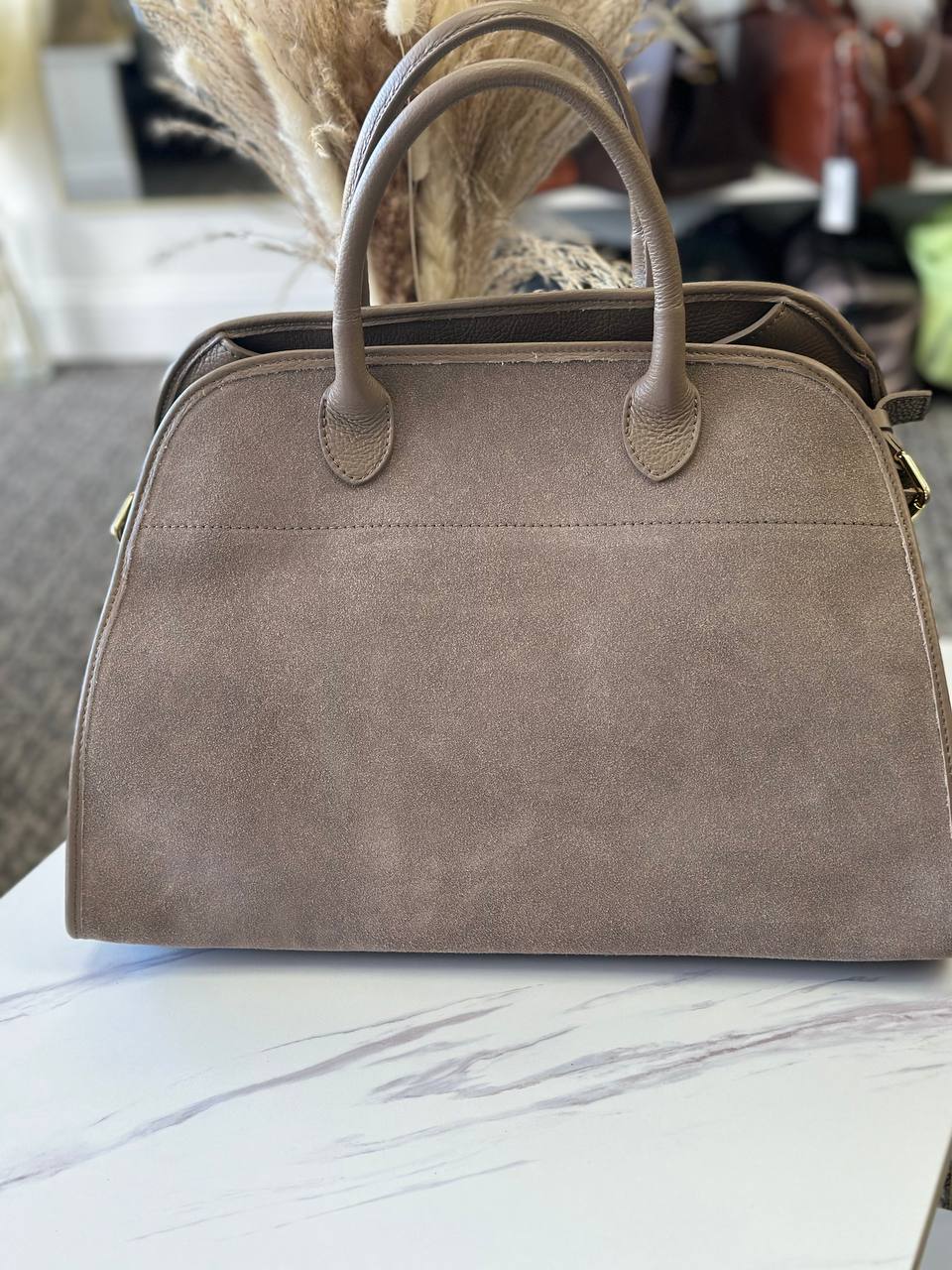 Velour Elegance – The Ultimate Italian Suede Handbag