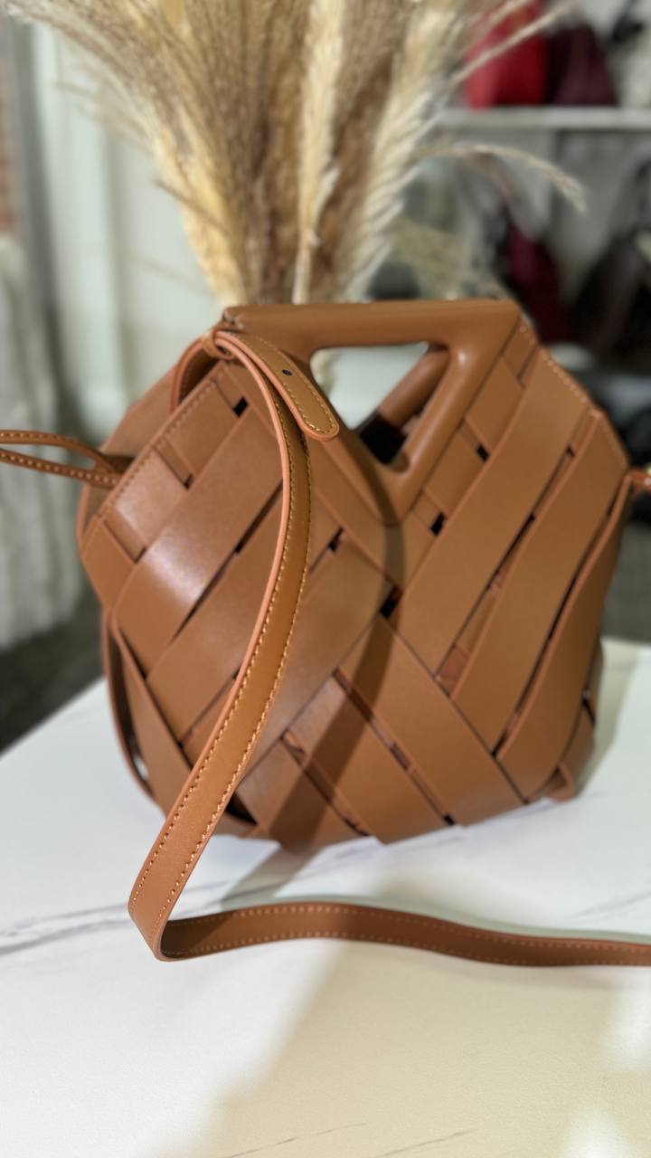 The Statement Weave Bag-A Bold Statement in Genuine Leather