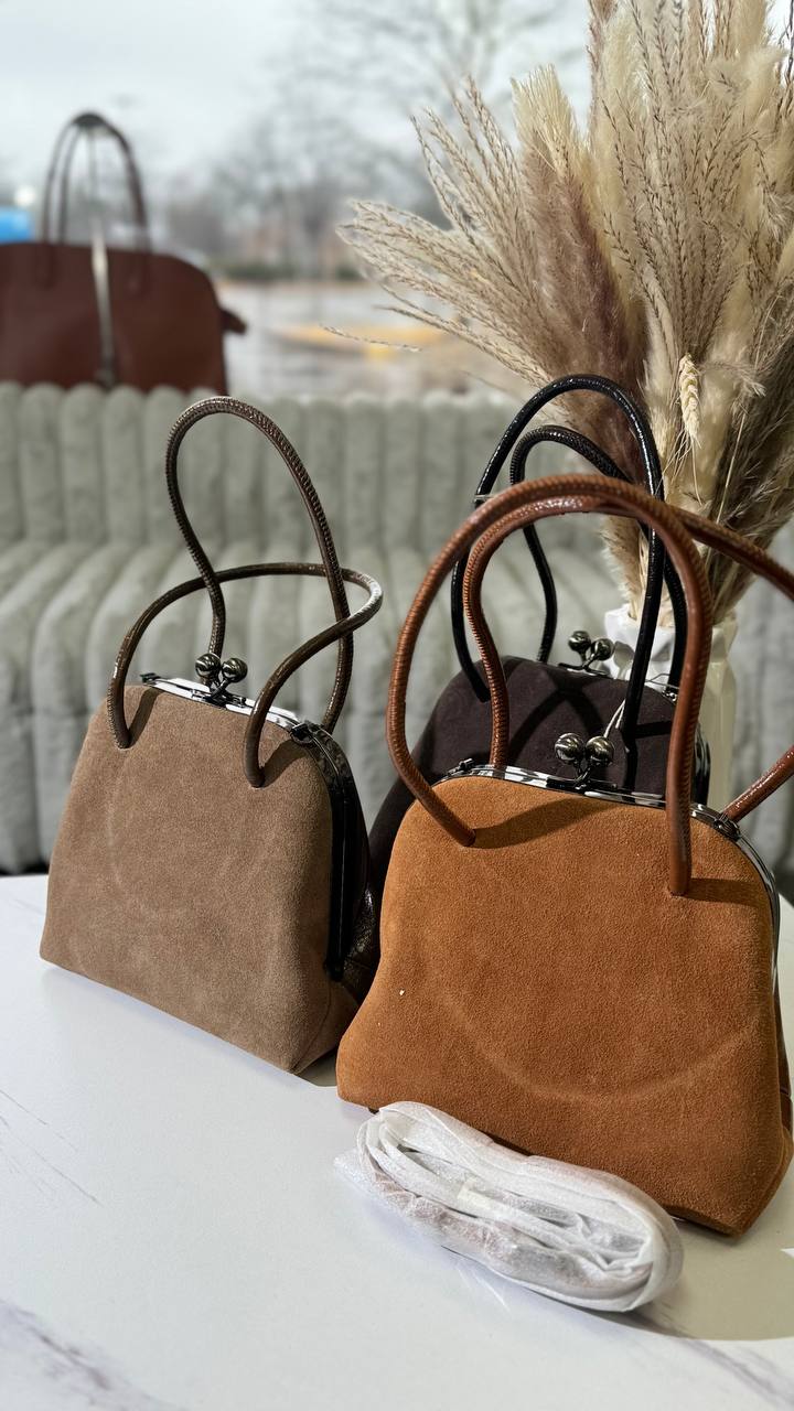 Bag “Kokosha” – Genuine Suede Handbag