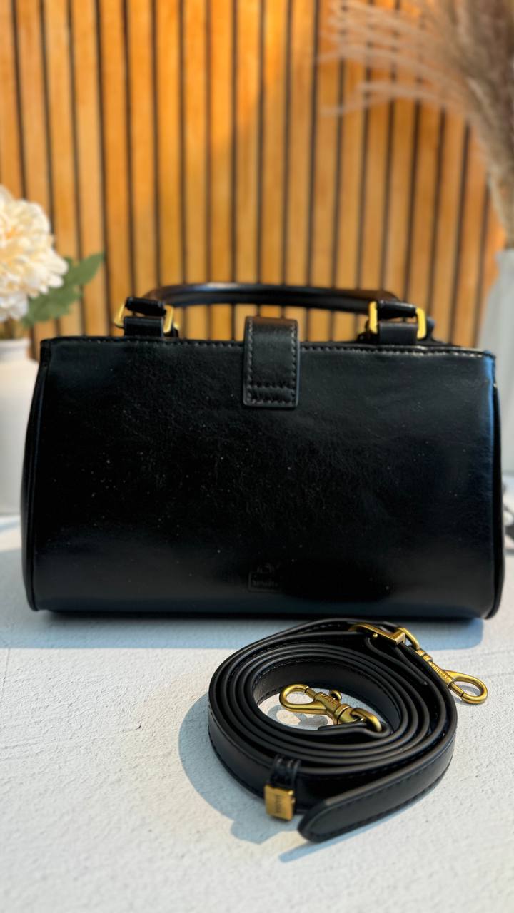Chic Charm” – Leather Bag with Adorable Details