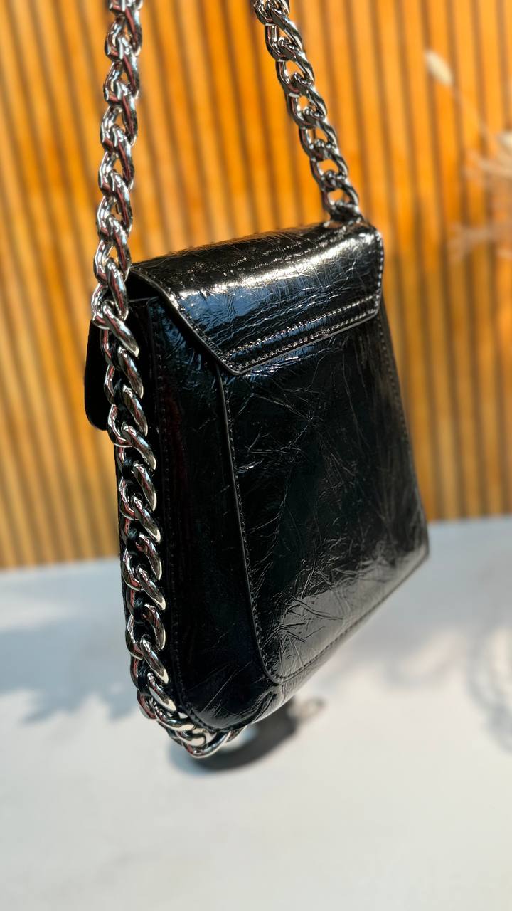 Genuine Leather Luxe Chain Bag
