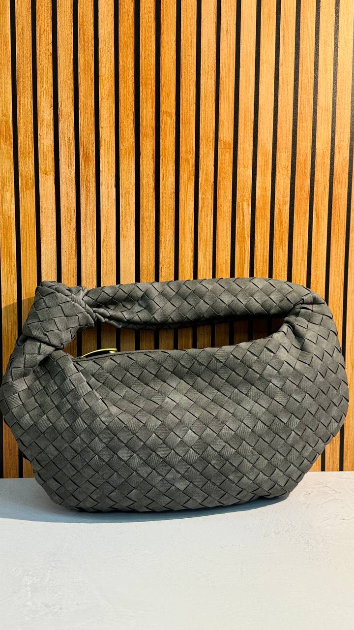 Luxe Weave Top Handle Bag – Large PU Leather Handbag