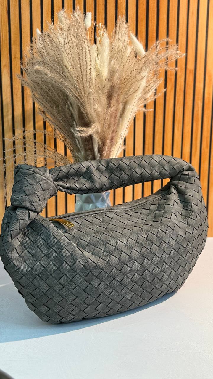 Luxe Weave Top Handle Bag – Large PU Leather Handbag