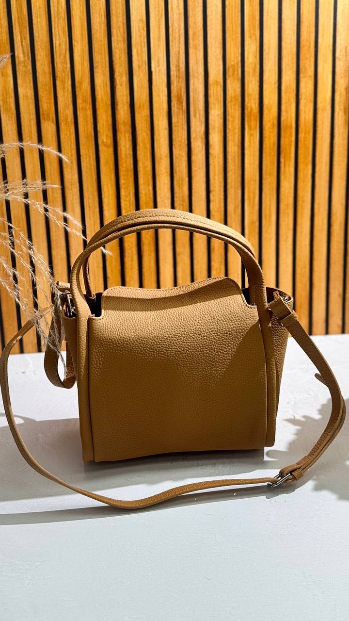 Luxora Leather Elegance – Premium Leather Bag with a Long Strap and Metal Feet